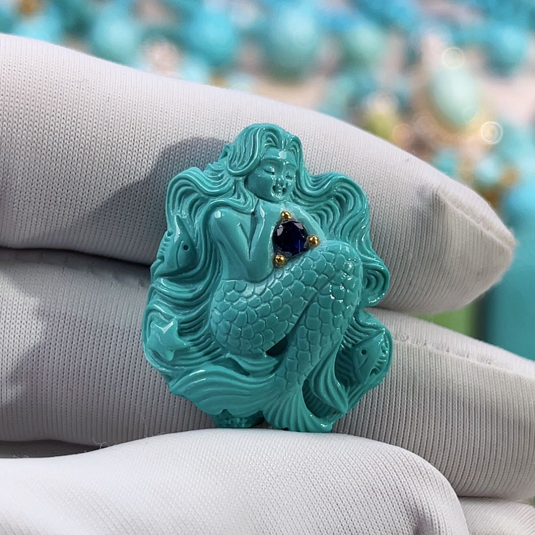 绿松石珠宝奇石未镶嵌