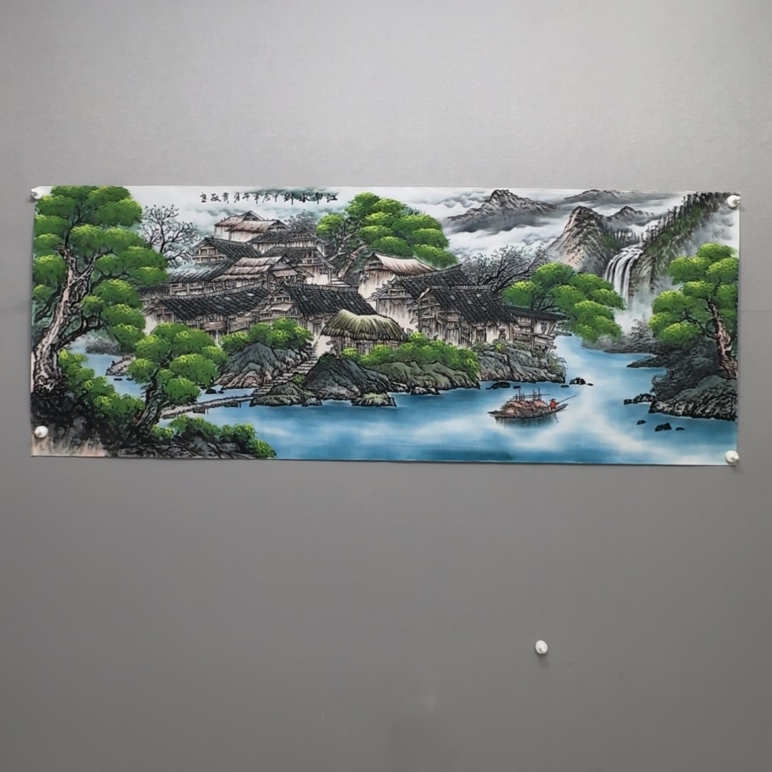 国画横幅六尺精品江南水乡贾敏