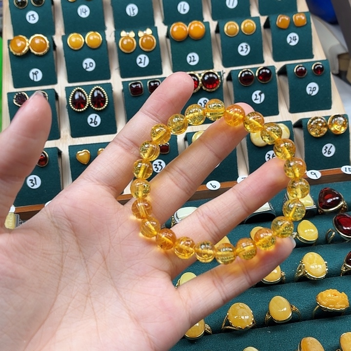 琥珀未镶嵌手链精品