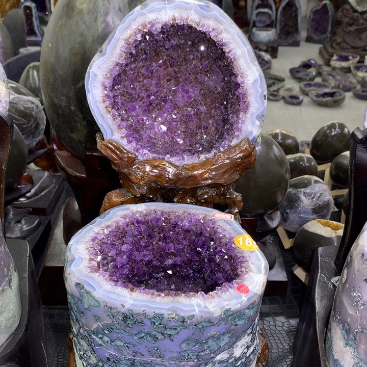 水晶福利紫钛炮筒盆未镶嵌