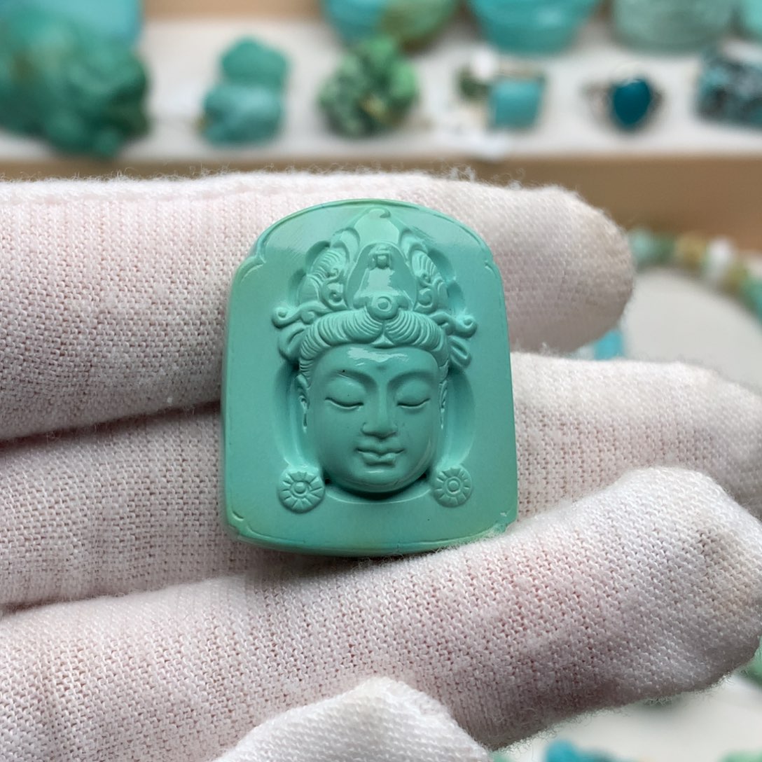 绿松石未镶嵌珠宝奇石22.1mm