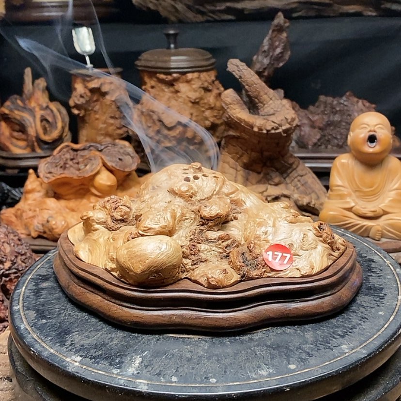 【闪购商品】177号荔枝木香炉工艺