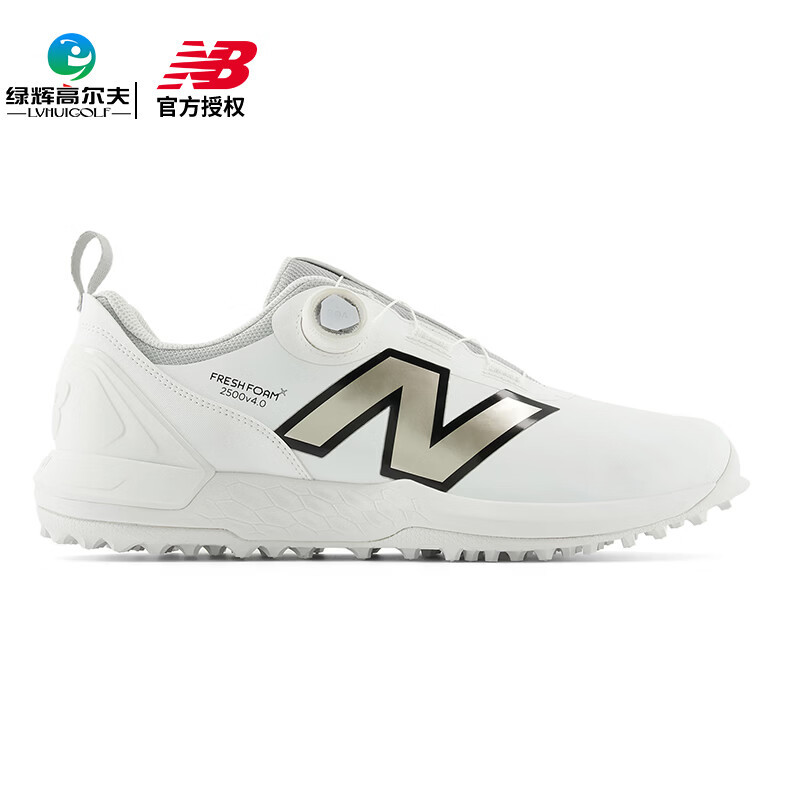 New Balance 男士高尔夫球鞋Fresh Foam 2500竞技型BOA防水无钉鞋