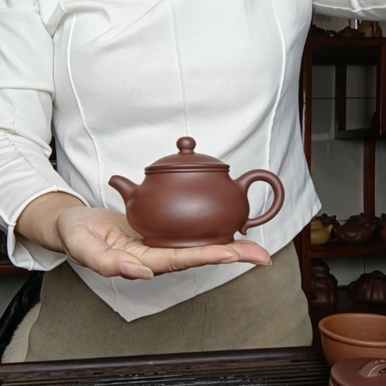 程***雨紫砂茶壶原矿底曹青   容量160cc