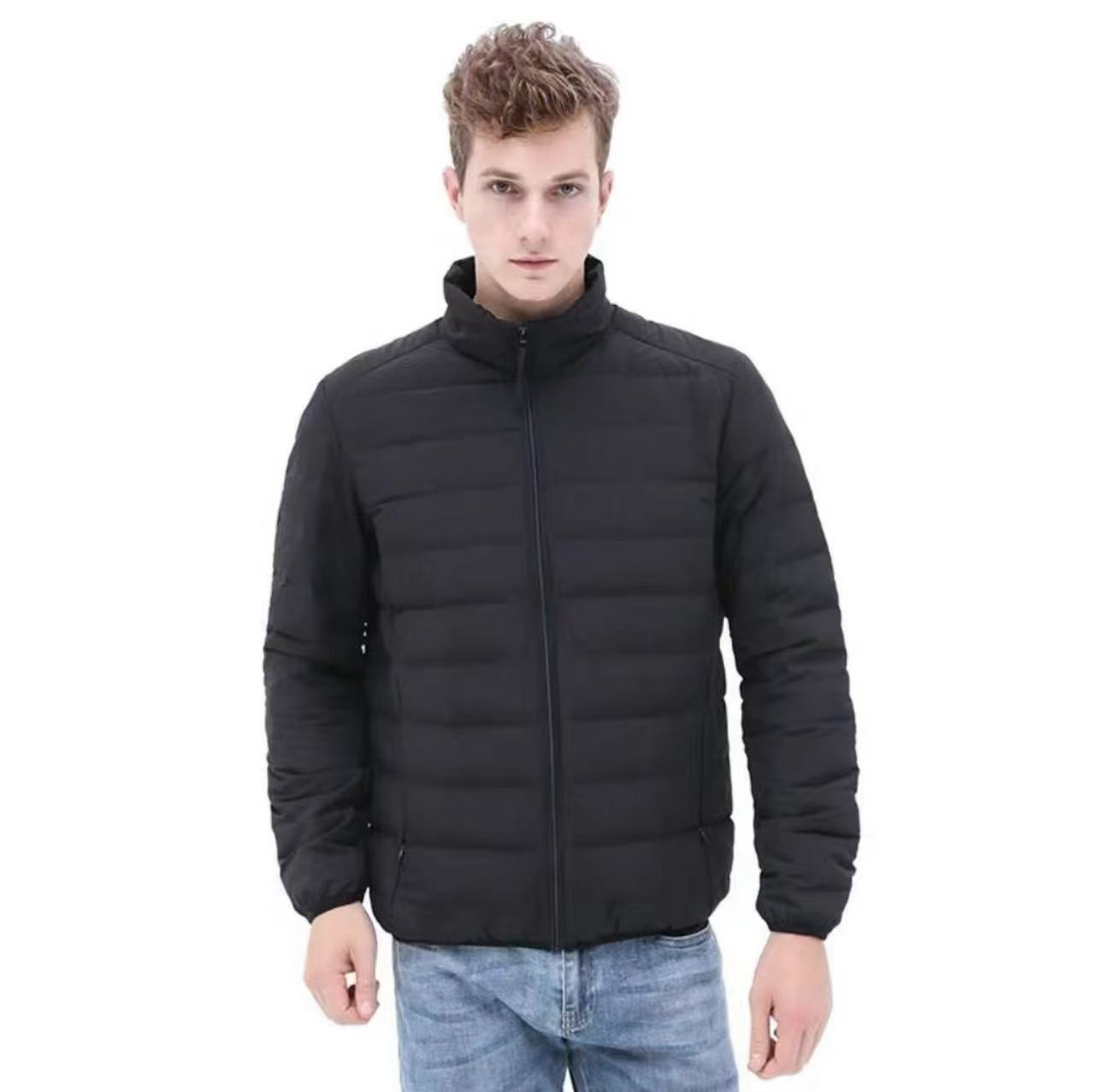 短款保暖男士立领轻薄户外休闲羽绒外套