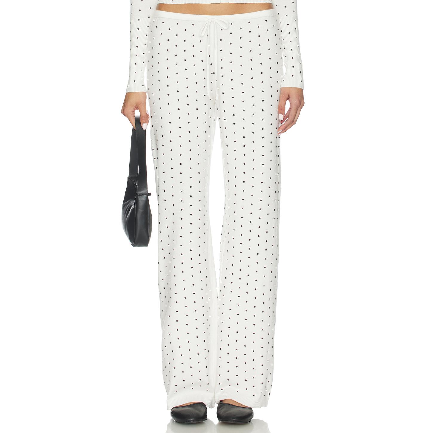 FRANKIES BIKINIS MELLOW CLOUD KNIT 长裤 白色 休闲裤