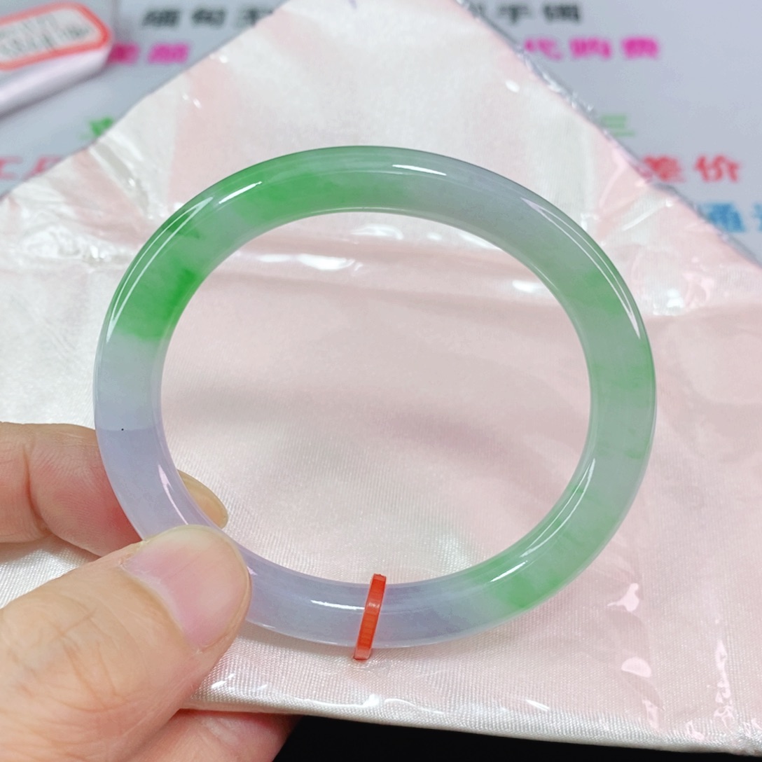 未镶嵌手镯翡翠52圈口贵妃圆条