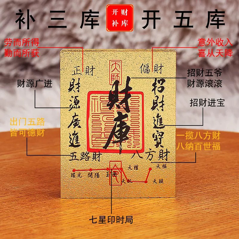 【普陀山直发】八方来财手机贴纸财库贴家用装饰贴纸寓意文创贴纸