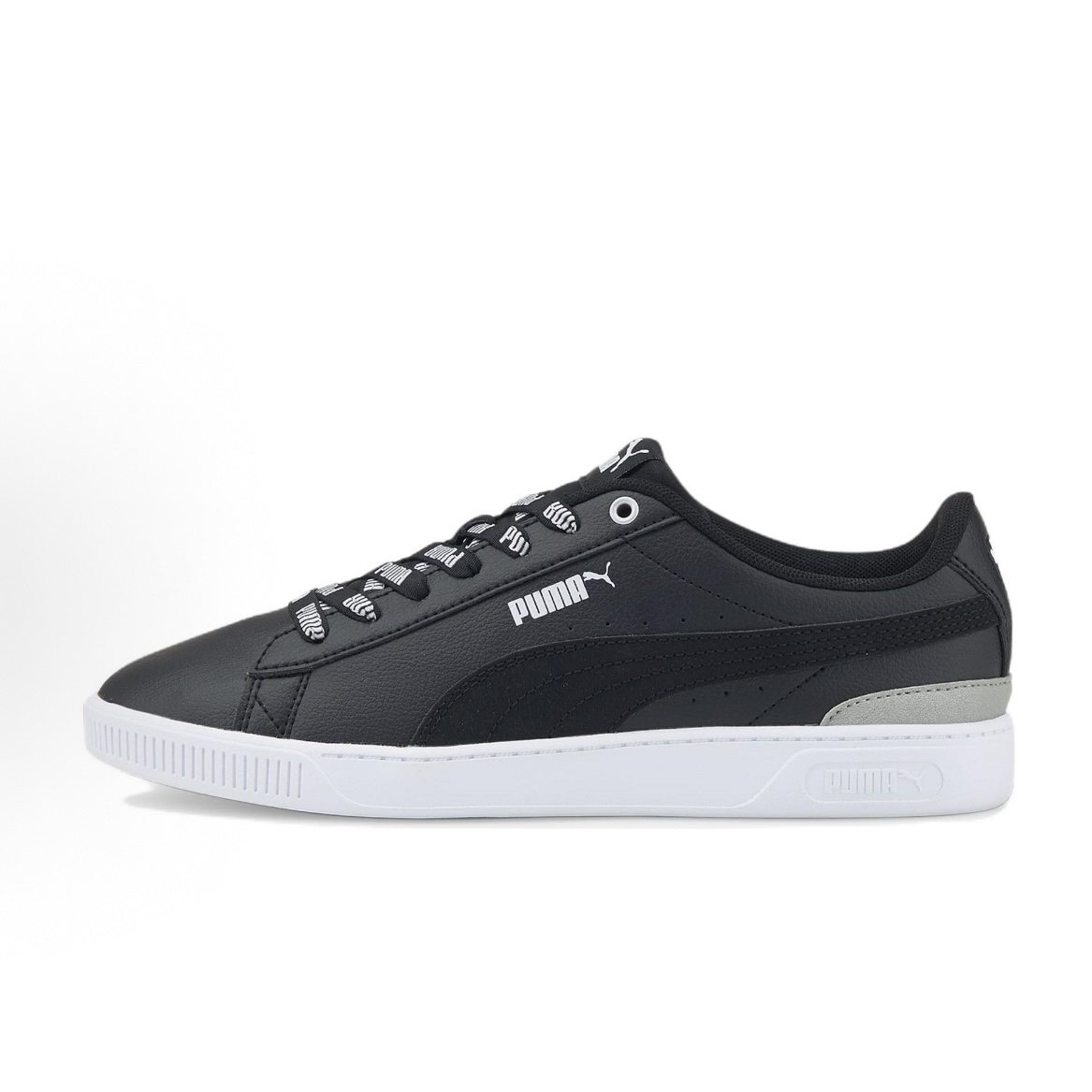 Puma Vikky V3 Logomania 休闲板鞋 女款 黑白色383025-02