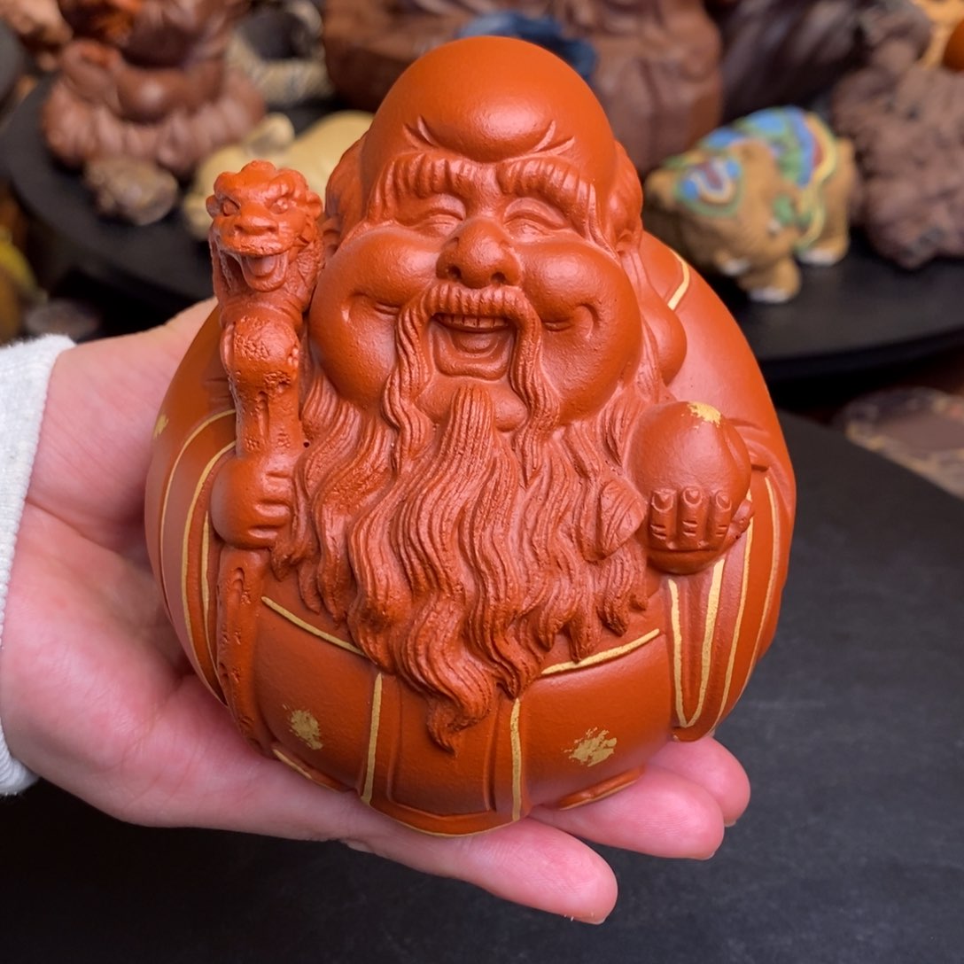 紫砂茶宠紫砂寿星