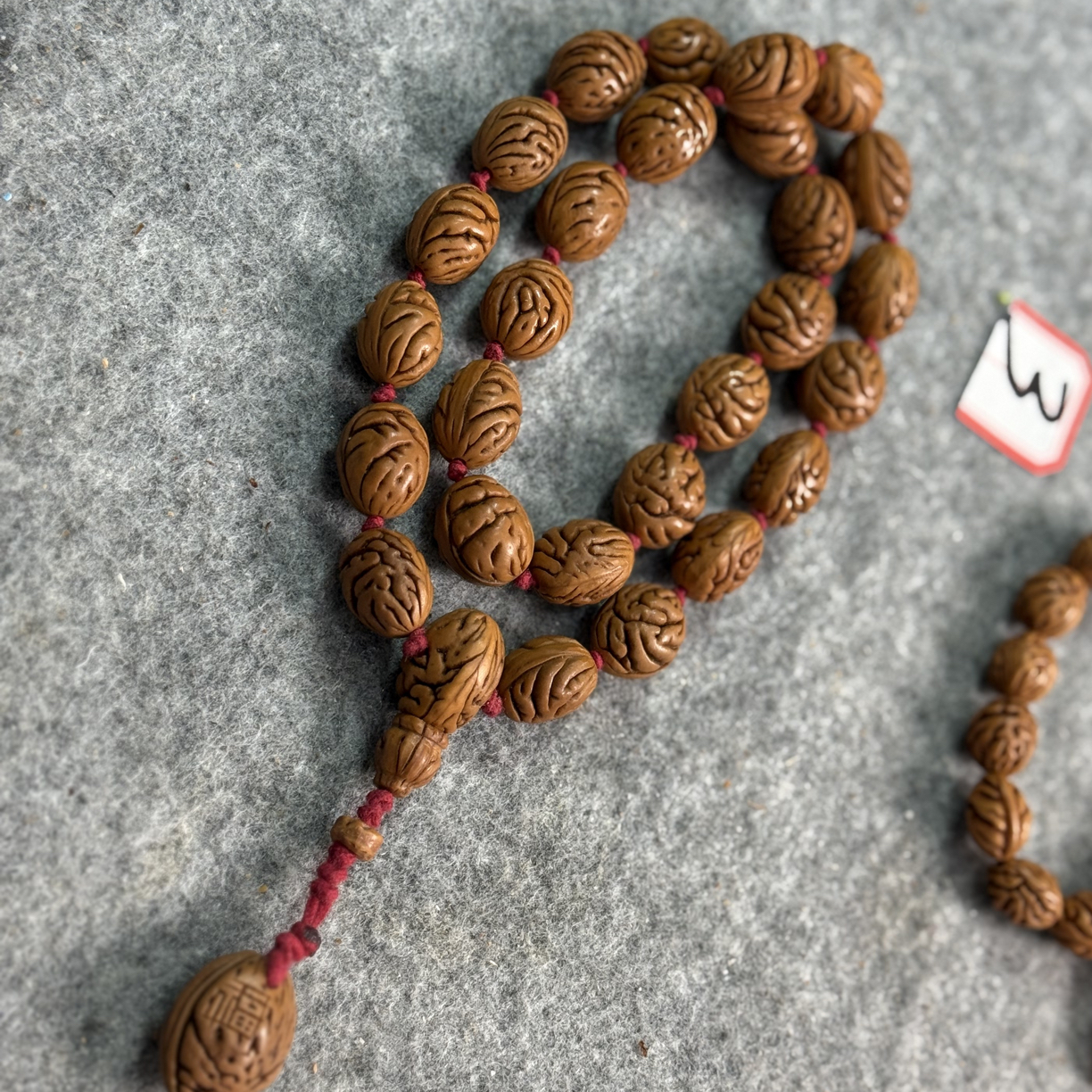 非金属木质手链 18颗手持野生桃核