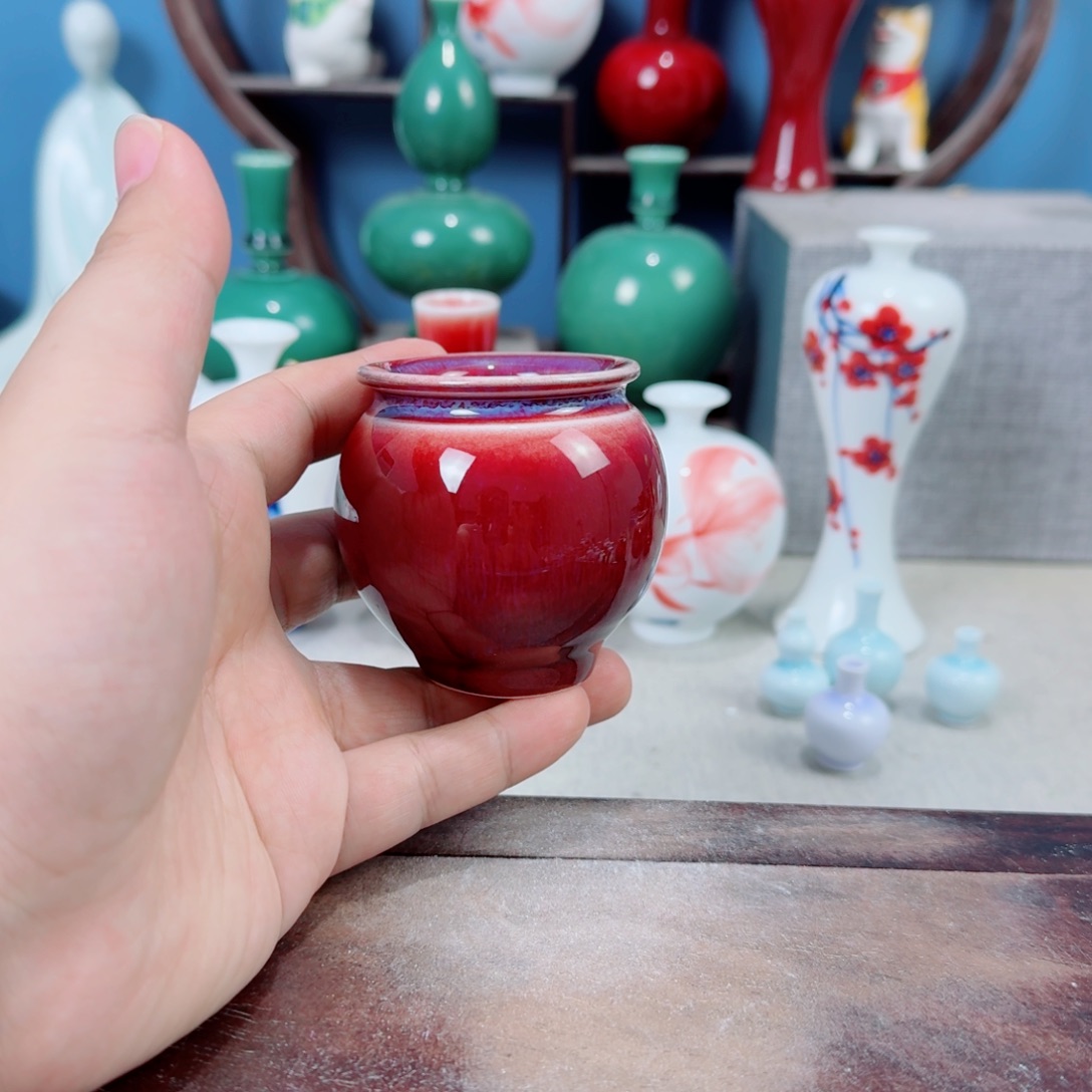 陶瓷手工小花器摆件