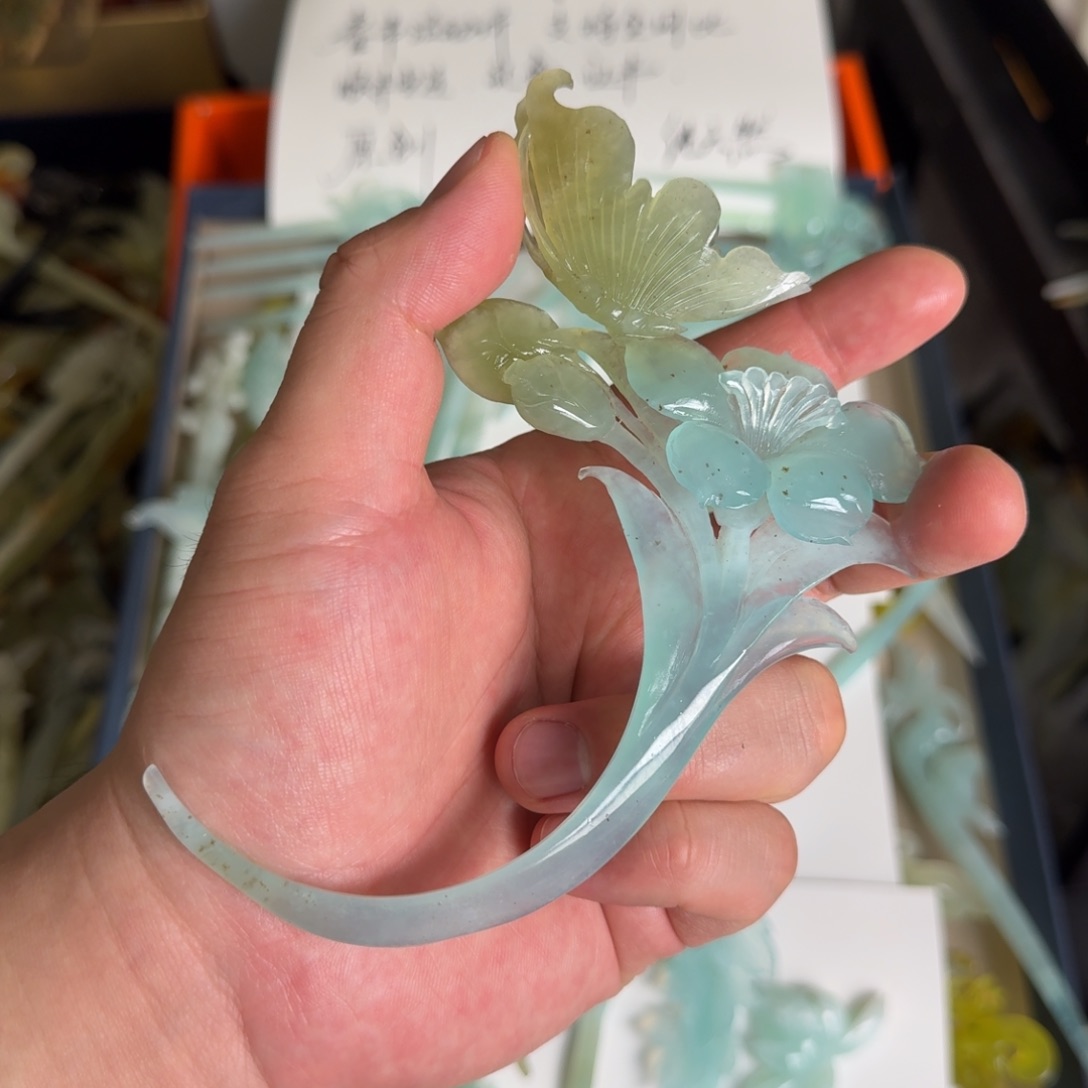 岫玉发簪未镶嵌明君玉簪贼拉好看