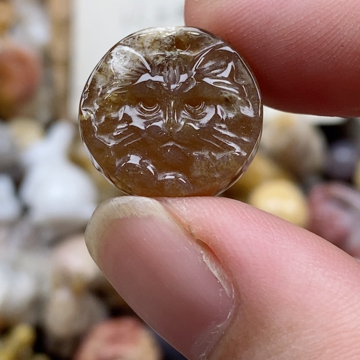 颈饰未镶嵌硅化珊瑚（珊瑚玉）小