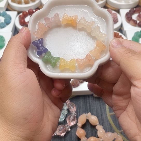 石英质玉（非洲翠）合金手串