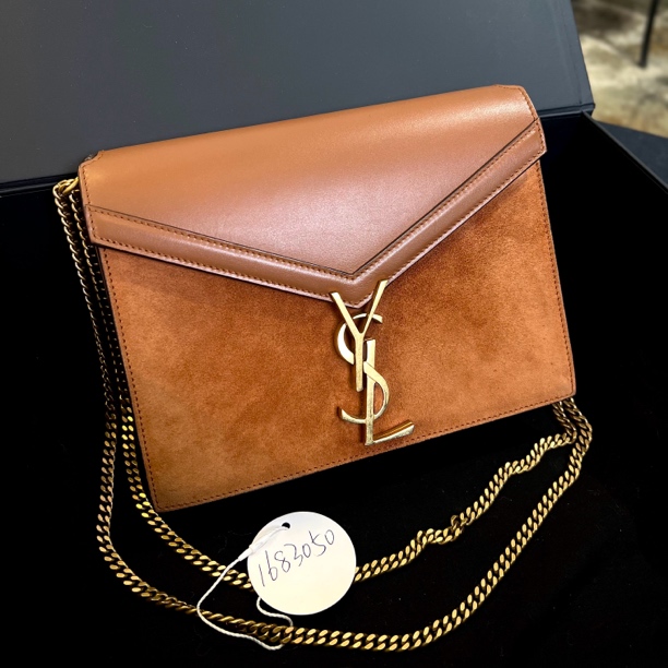 95新 YSL/圣罗兰 夏七中古/ysl焦糖色信封单肩包/1683050