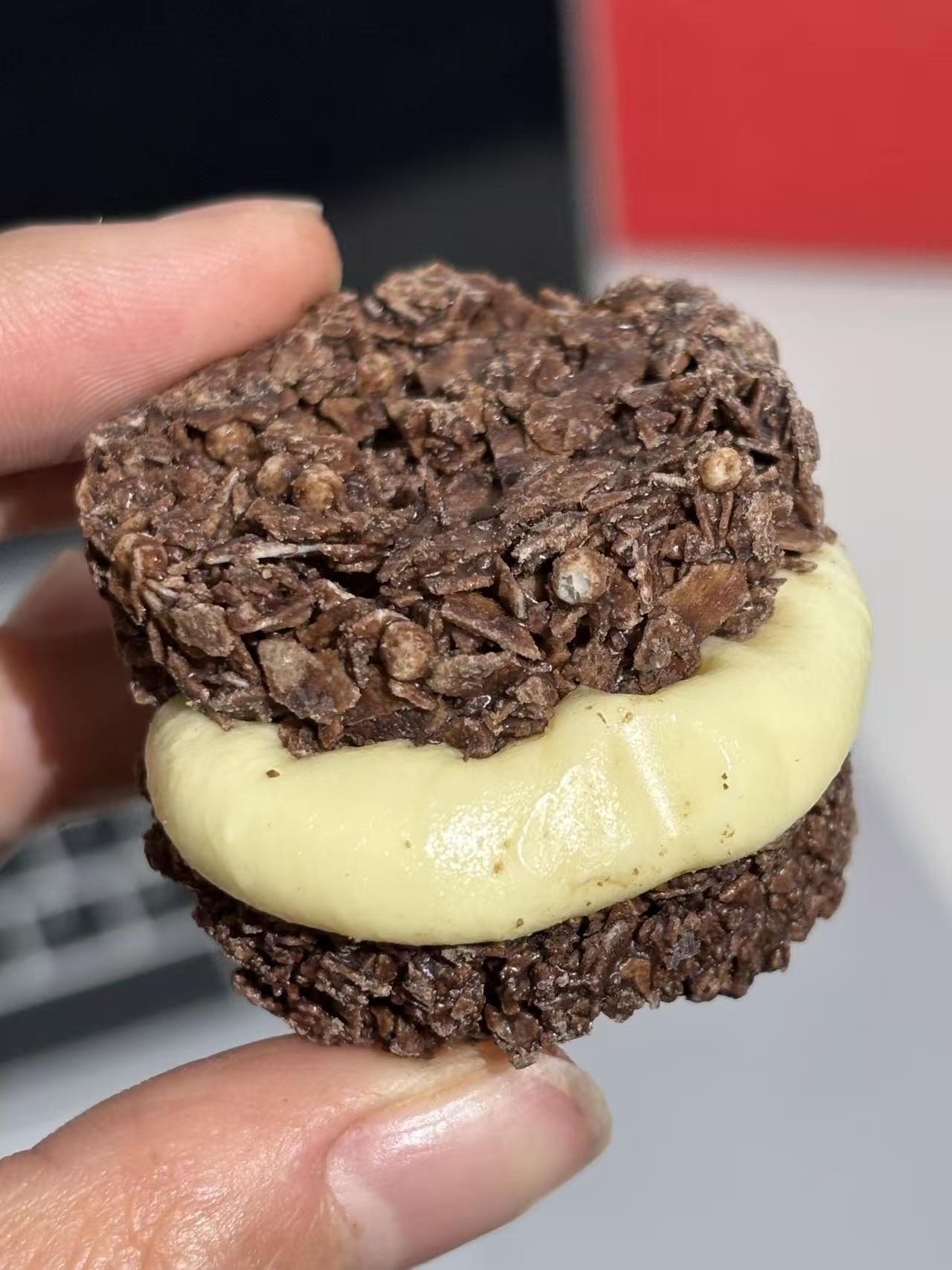 黑巧燕麦脆墩墩夹心饼干无蔗糖低卡零食饼干过年解馋小零嘴