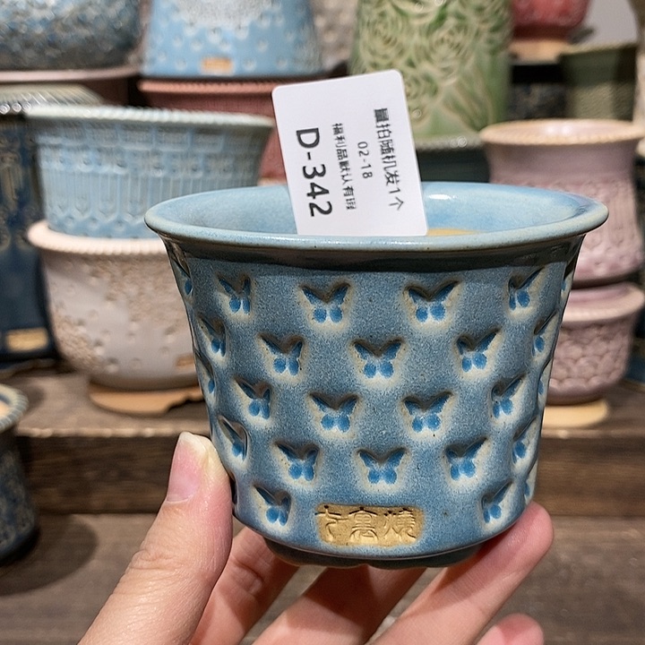 七里烧花盆2-18-342口径6