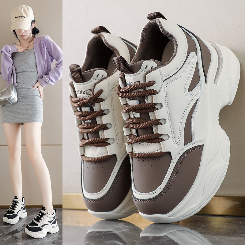 跑步老爹鞋运动鞋女鞋鞋子韩版厚底增高老爹鞋休闲鞋秋冬秋冬时尚