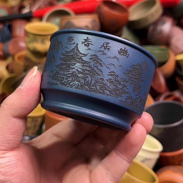 紫砂茶杯全手工紫砂主人杯