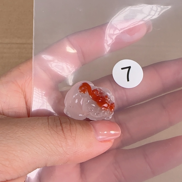 南红玛瑙颈饰未镶嵌时*原矿无优化无裂貔貅吊坠