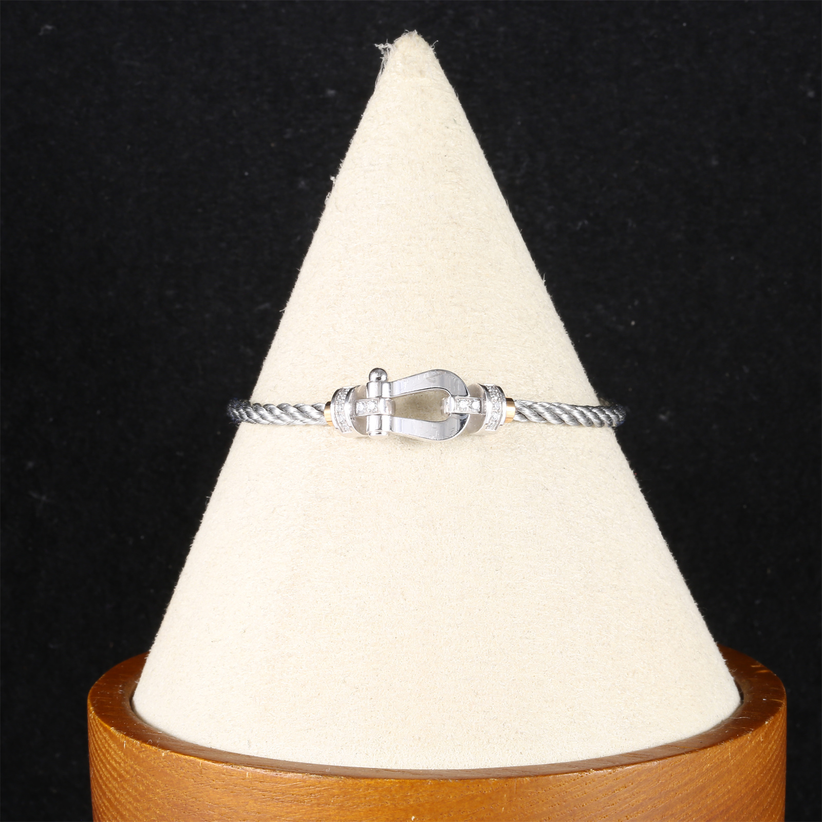 95新 FRED/斐登 小花佳珊P205335864 马蹄扣 手绳 中号