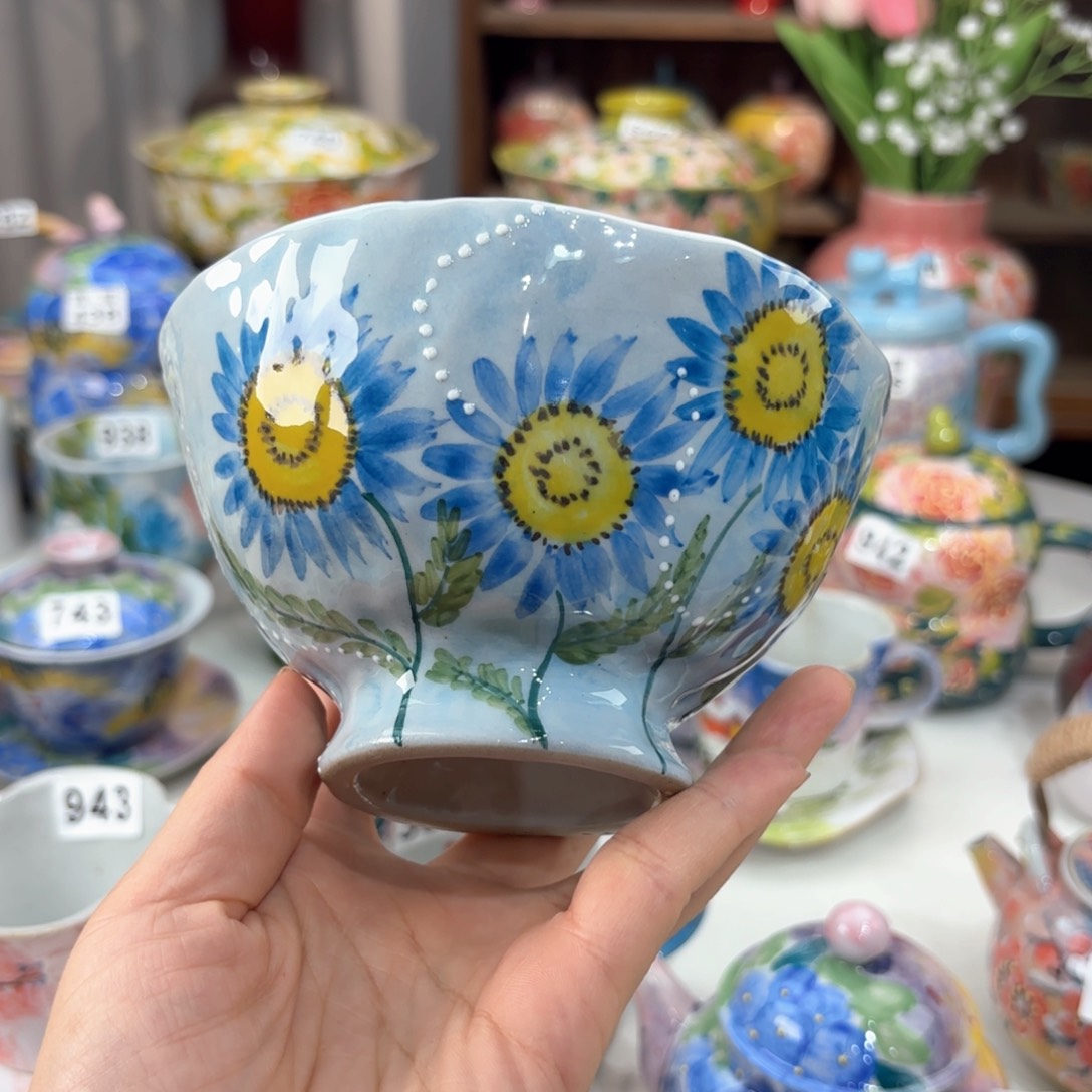 景德镇手绘高温釉下彩陶瓷茶具