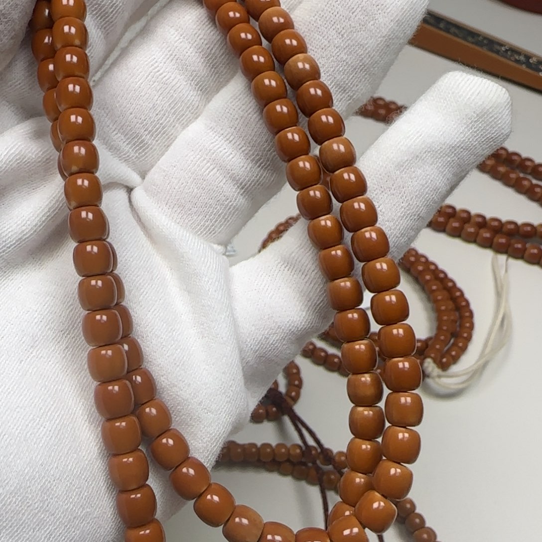 橄榄核手串老挝长串极限弧三花6.2mm