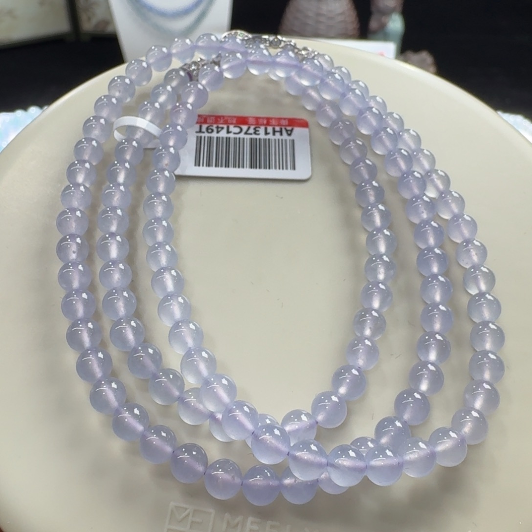 翡翠未镶嵌项链颗颗炸光！冰玻起钢紫霞仙子卡5！