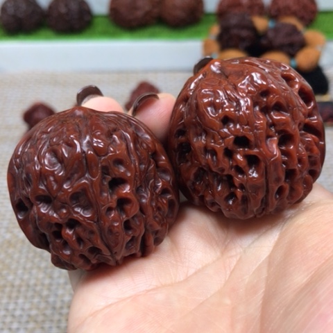 把件文玩核桃40门墩