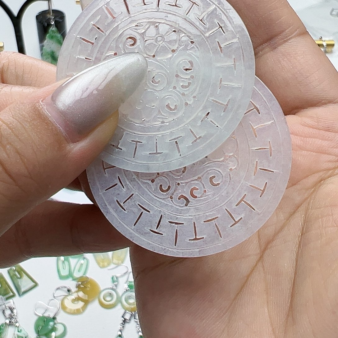 翡翠银S925镶嵌耳饰.*天然缅甸A货翡翠