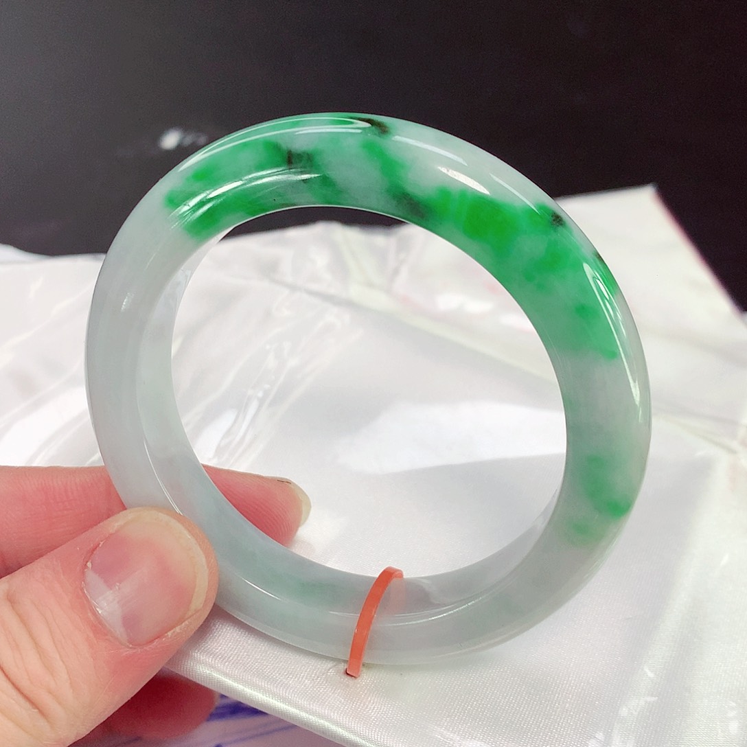 翡翠手镯未镶嵌372缅甸天然翡翠A货