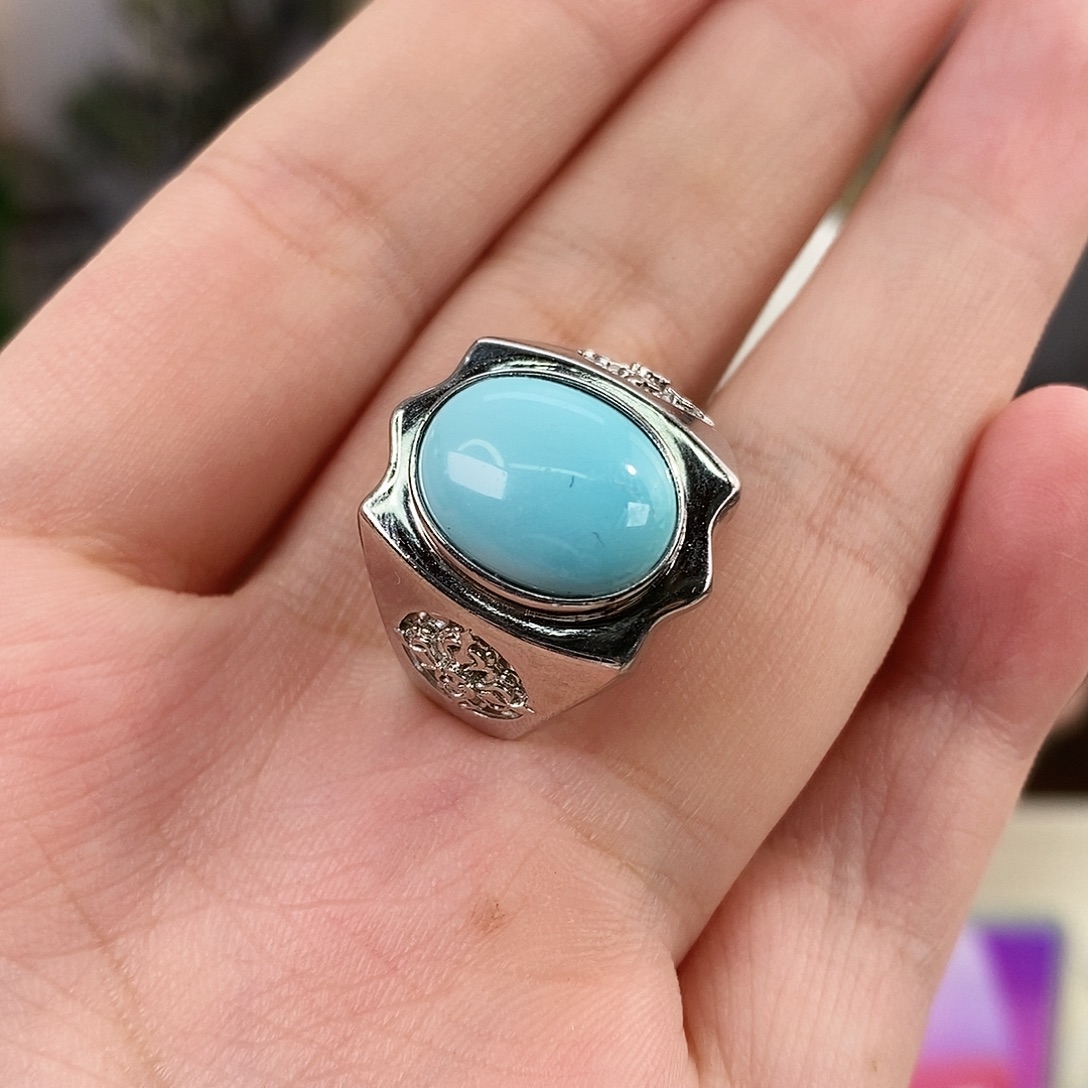 绿松石银S925镶嵌珠宝奇石