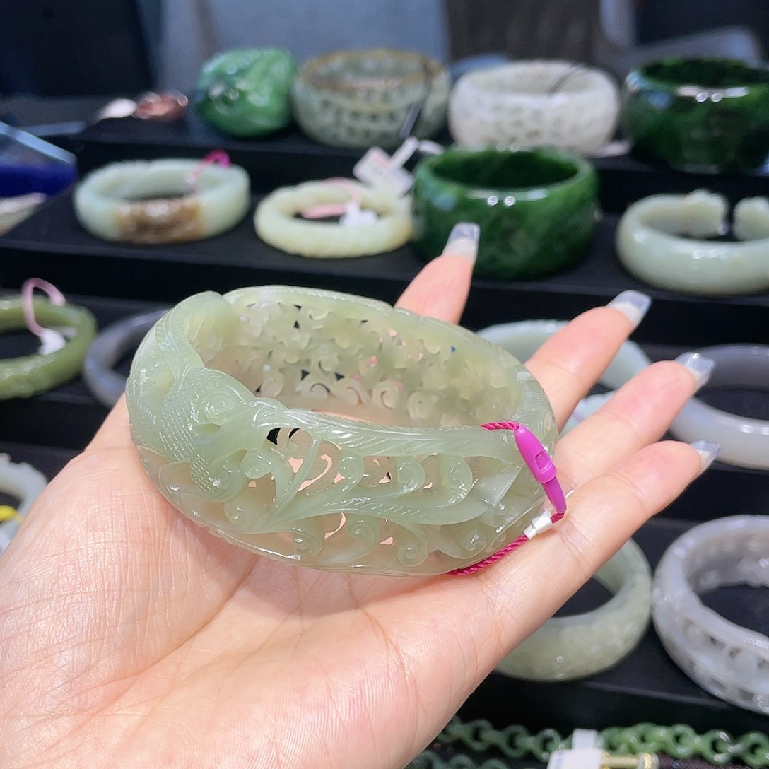 【闪购商品】和田玉手镯63圈口33未镶嵌