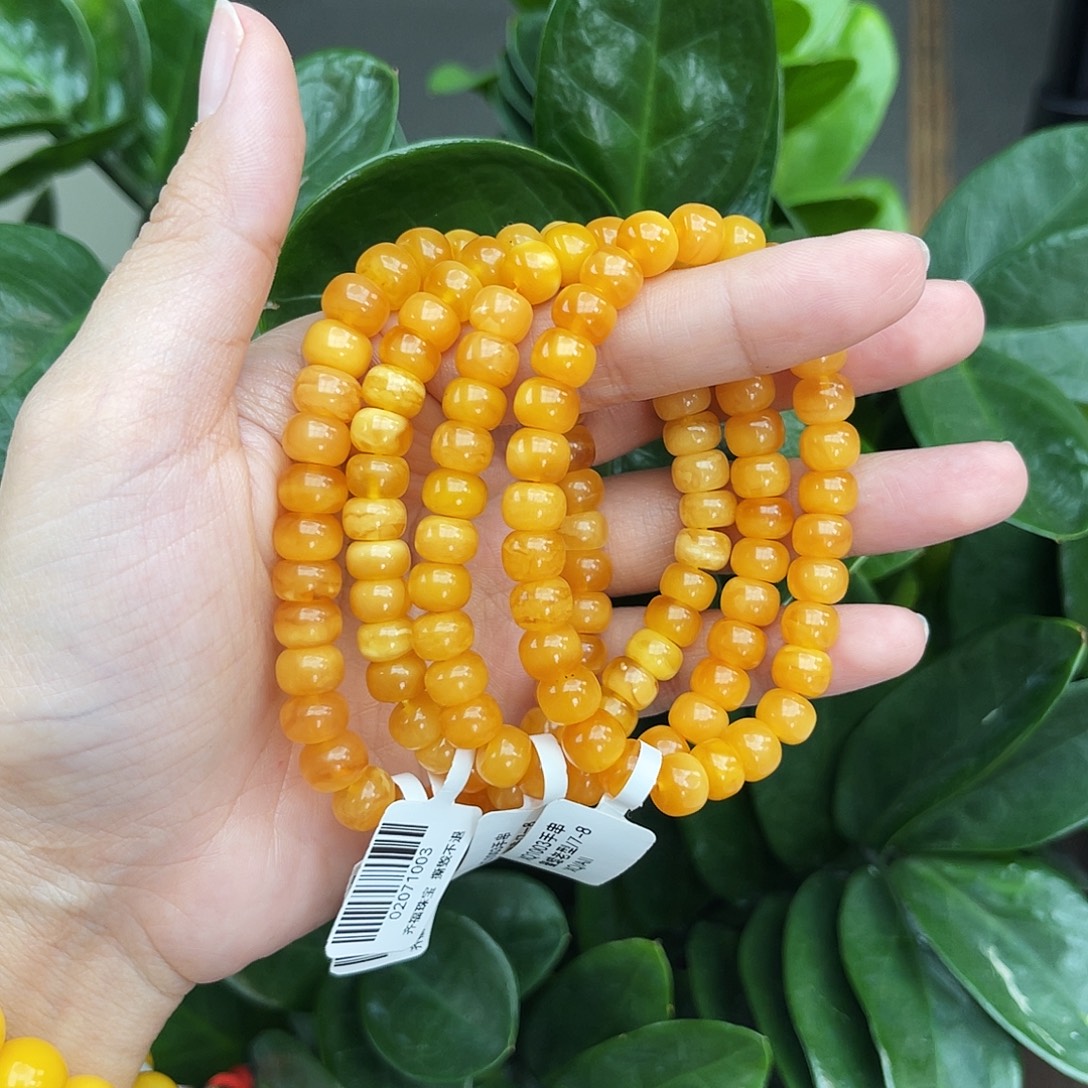 琥珀未镶嵌手链7-8 m多样性发其一