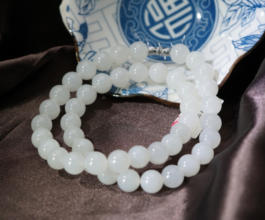 和田玉白玉项链9.5+ BS122901