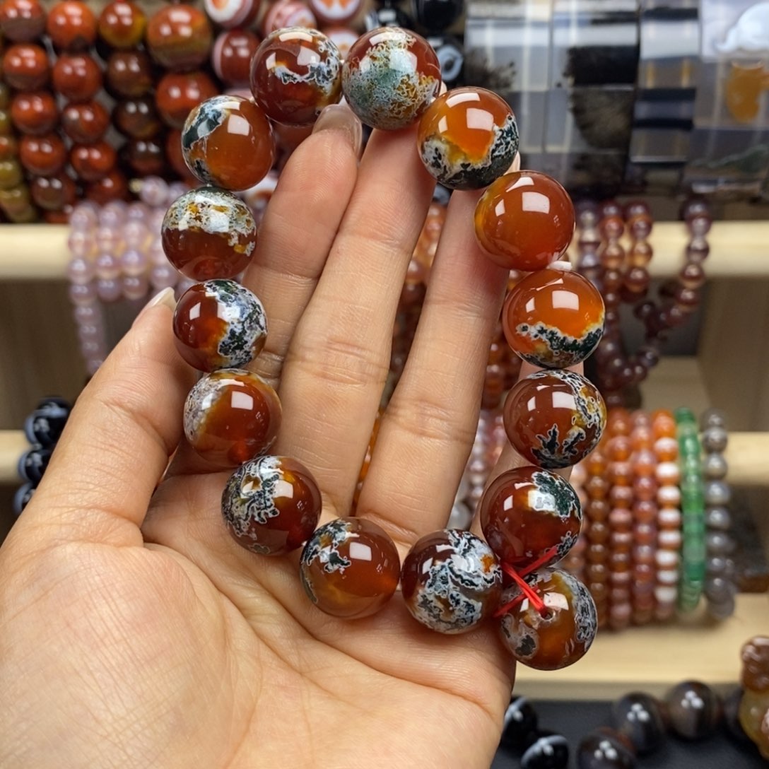 玛瑙/玉髓手串未镶嵌?****后