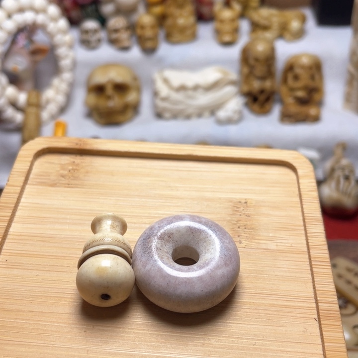 木玫*配饰鹿角雕刻平安扣/葫芦