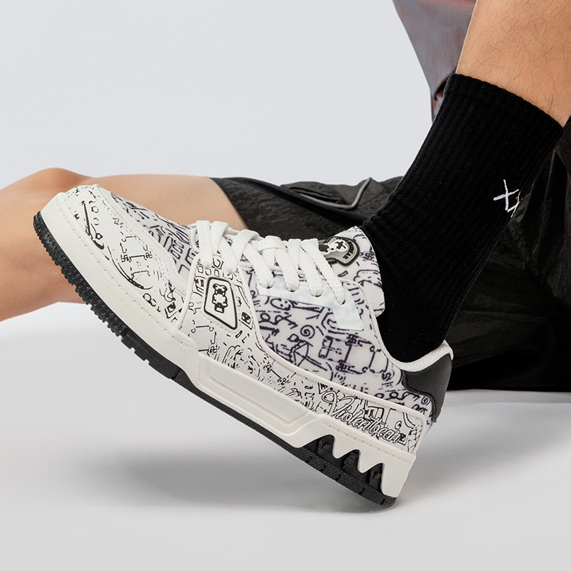 Violentbear/暴力熊暴力熊新款男鞋时尚黑白情侣休闲鞋99888-2