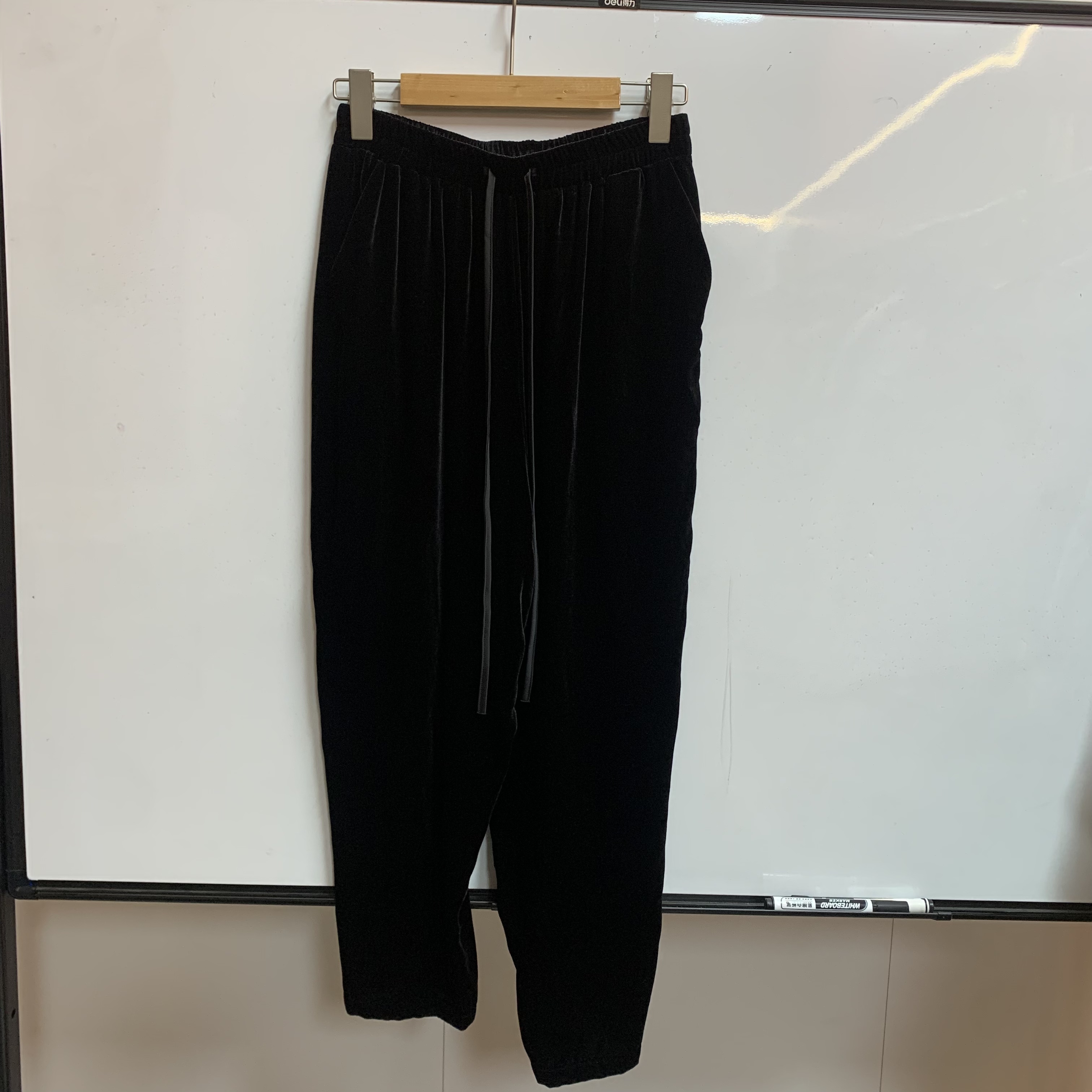 100桑蚕丝真丝丝绒九分裤E238