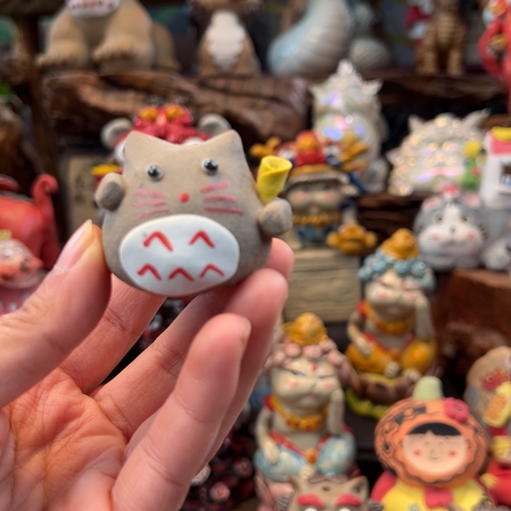 陶摆件小镇青花每日有新品