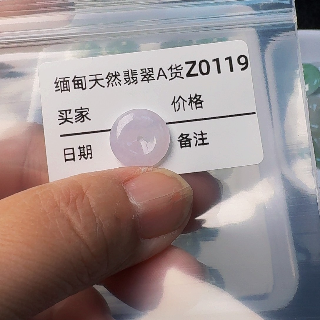 翡翠颈饰未镶嵌平安扣119