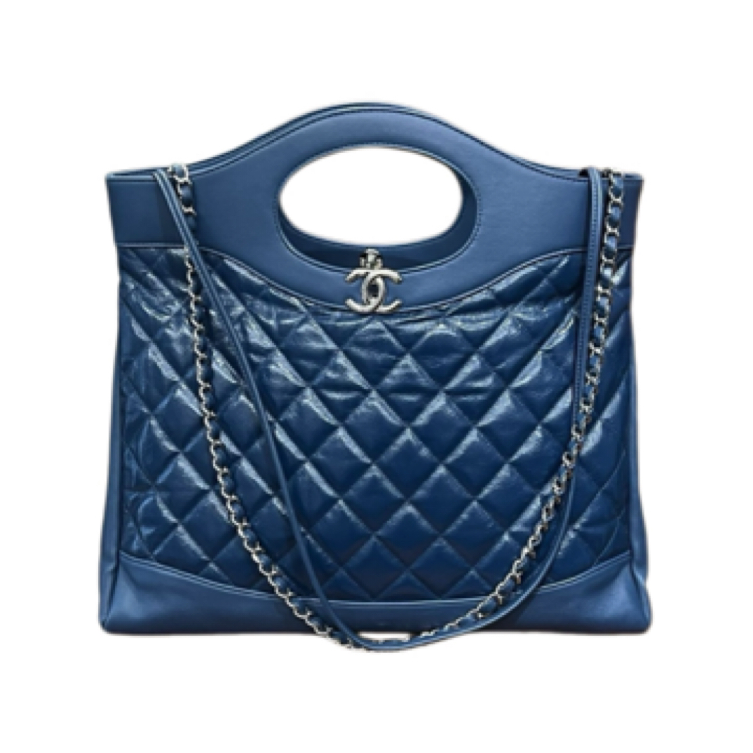 99新 Chanel/香奈儿 31bag 蓝银 油腊牛/JW0826