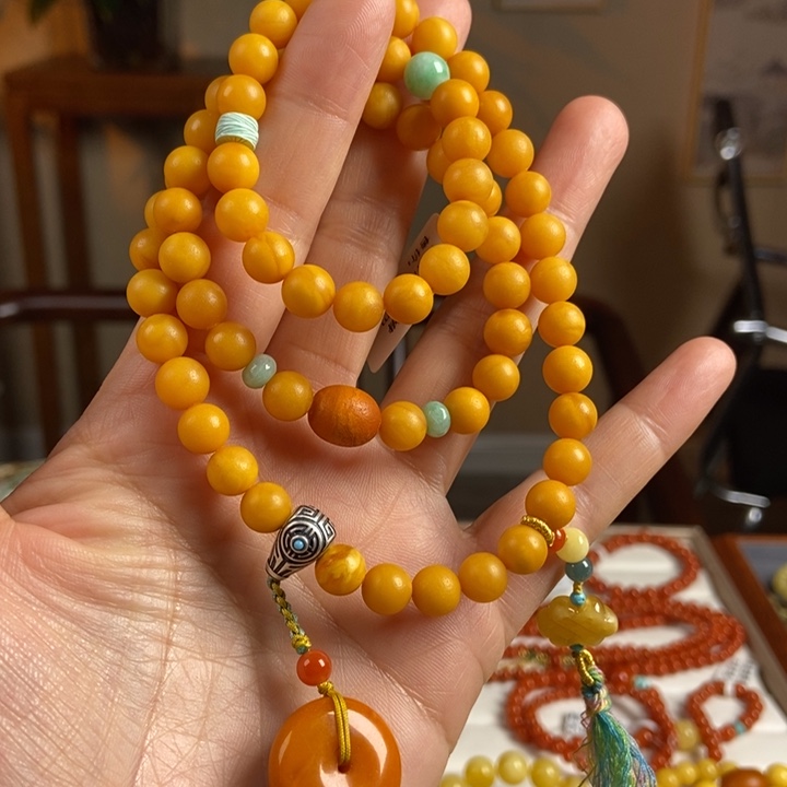琥珀手链未镶嵌蜜蜡手串8