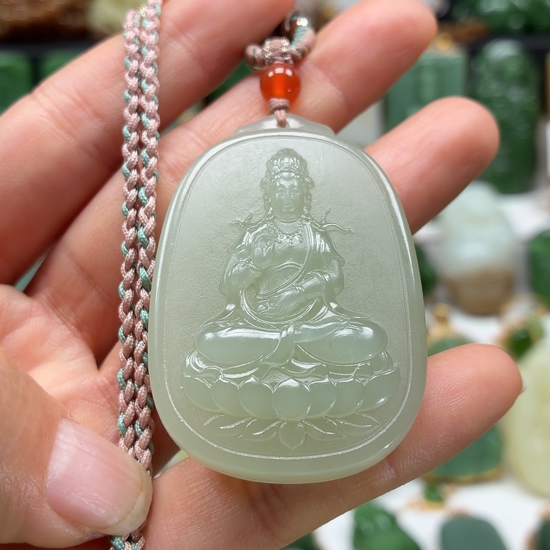 和田玉未镶嵌颈饰孤品漏