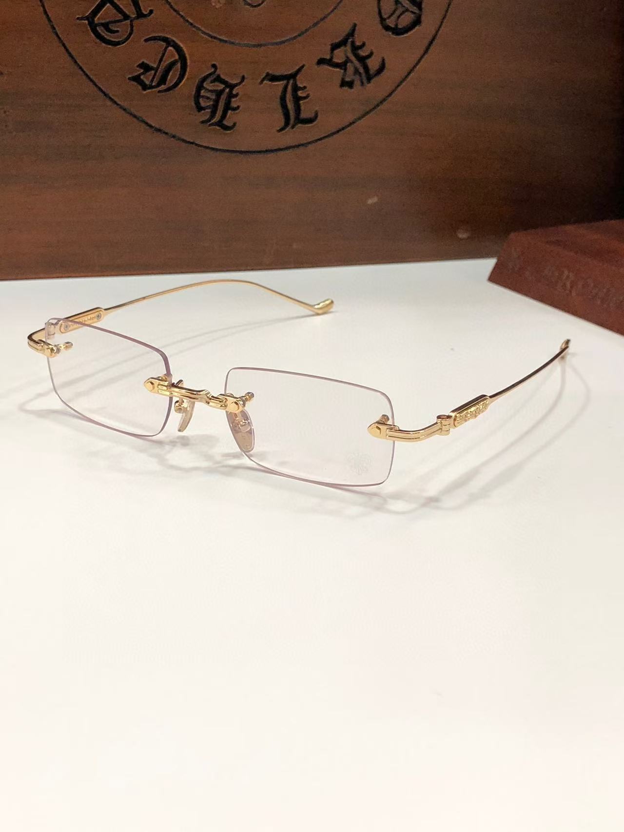【薛之谦春晚无框同款】精雕十字架镜腿点缀设计纯钛时尚无框眼镜框