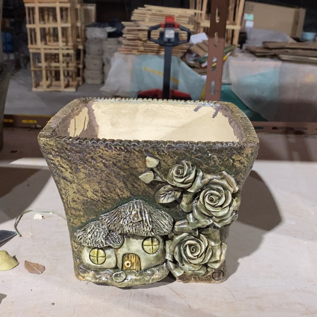 红陶青藤花器多肉花盆