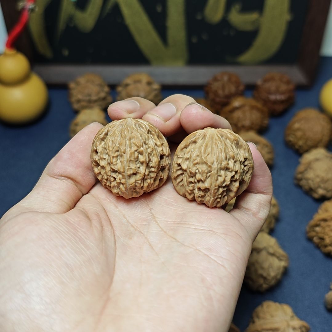 文玩核桃把件磨盘33