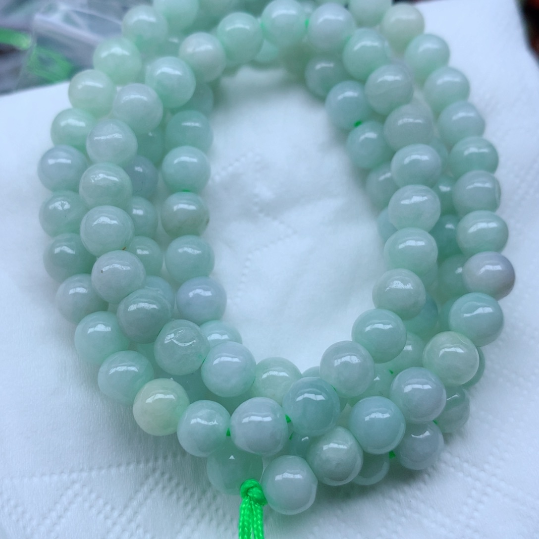 翡翠未镶嵌颈饰珠子