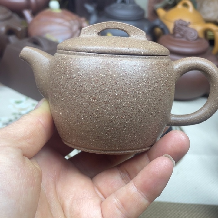 紫砂茶壶紫砂壶粗砂五彩段汉瓦130cc
